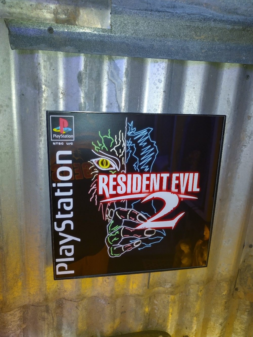 Neon Resident Evil 2 Retro PlayStation 1 Framed Art Print By Neon Nicho